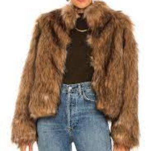 Unreal Fur Delish Jacket Mocha Size Medium NWT